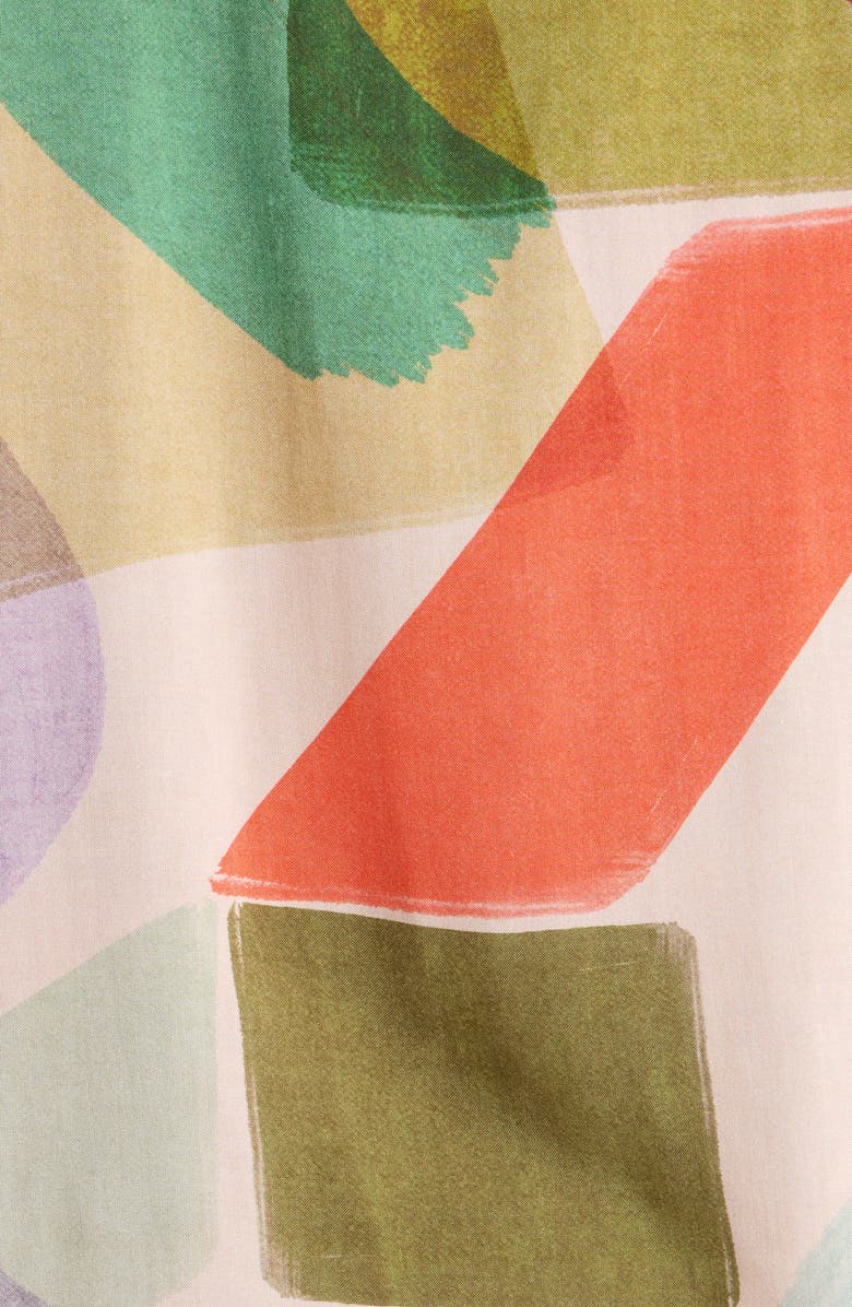 Wax London Didcot Painted Shapes Camp Shirt, Alternate, color, Green Multi