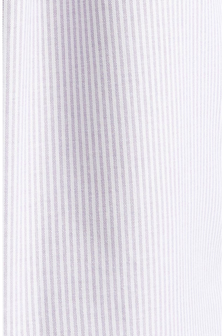 Ticking Stripe Oxford Button-Down Shirt, Alternate, color, 902 PURPLE