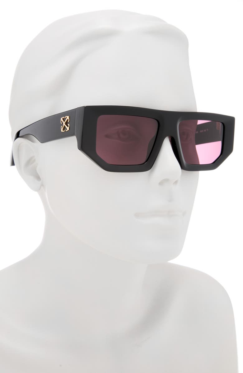 Off-White Vancouver 53mm Square Sunglasses, Alternate, color, Black Burgundy