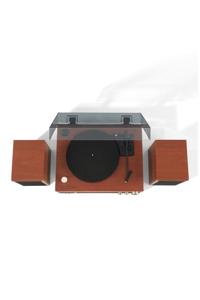 1975T Retro Record Player & Speakers, Alternate, color, WALNUT