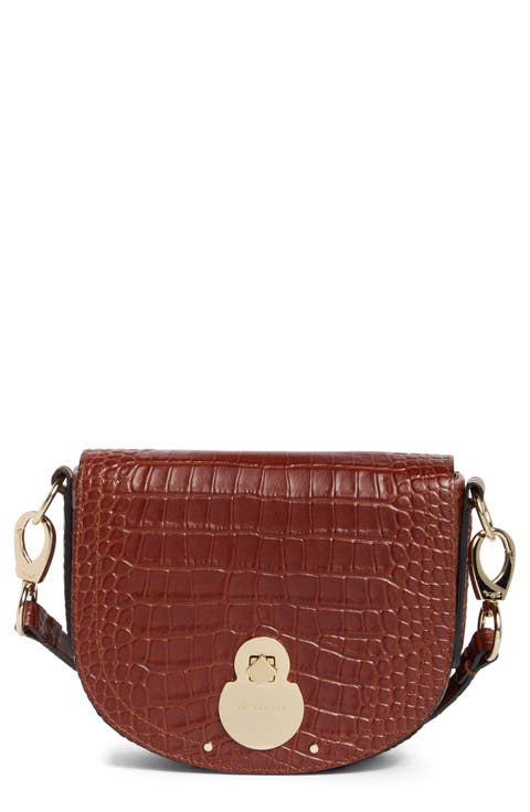 Cavalcade Croc Embossed Small Crossbody Bag