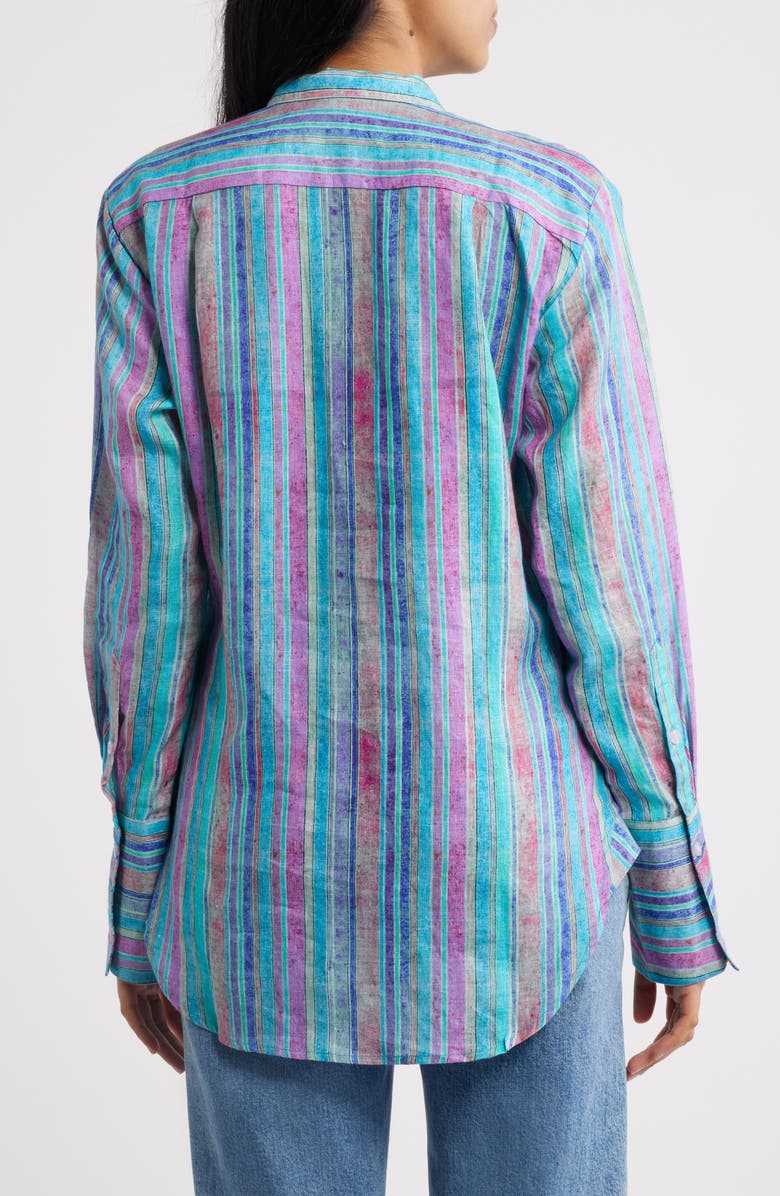 APNY Stripe Linen Button-Up Shirt, Alternate, color, 