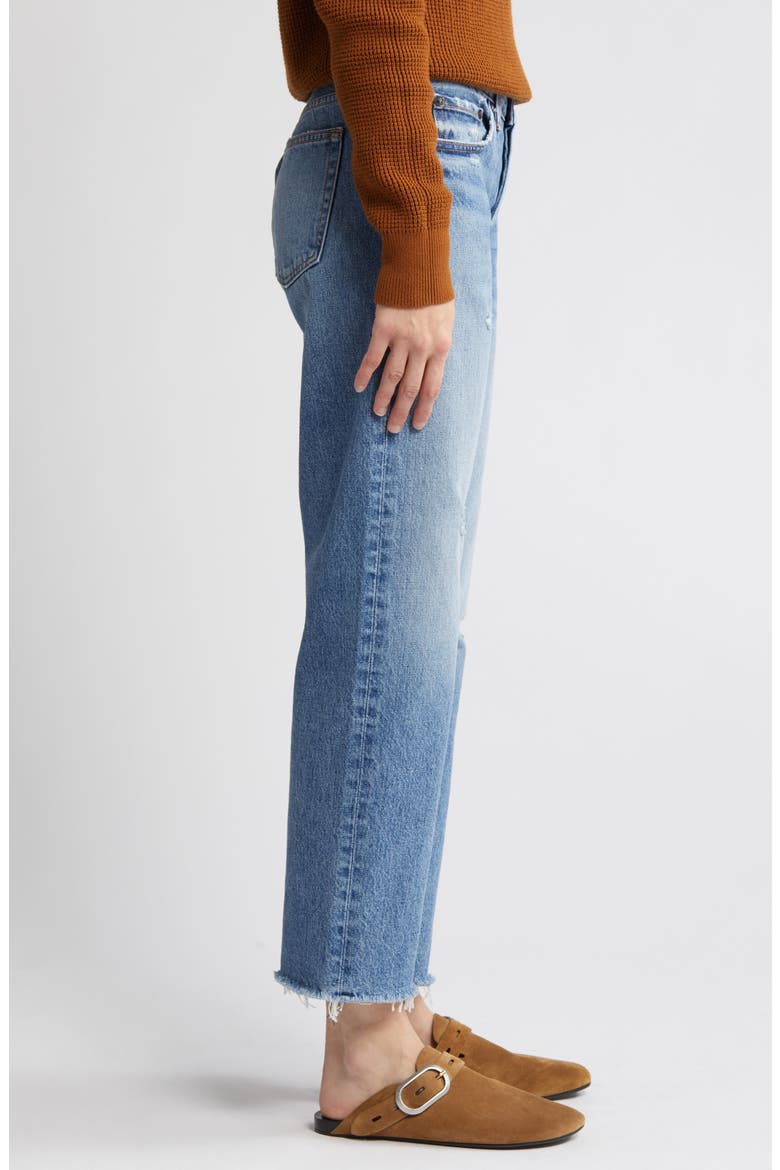 Raw Hem Low Rise Straight Leg Jeans, Alternate, color, BERKLEY