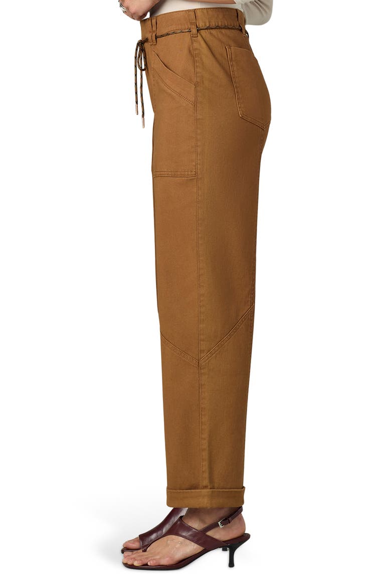 Ultra Skyrise High Waist Relaxed Stretch Cotton Pants, Alternate, color, UMBER