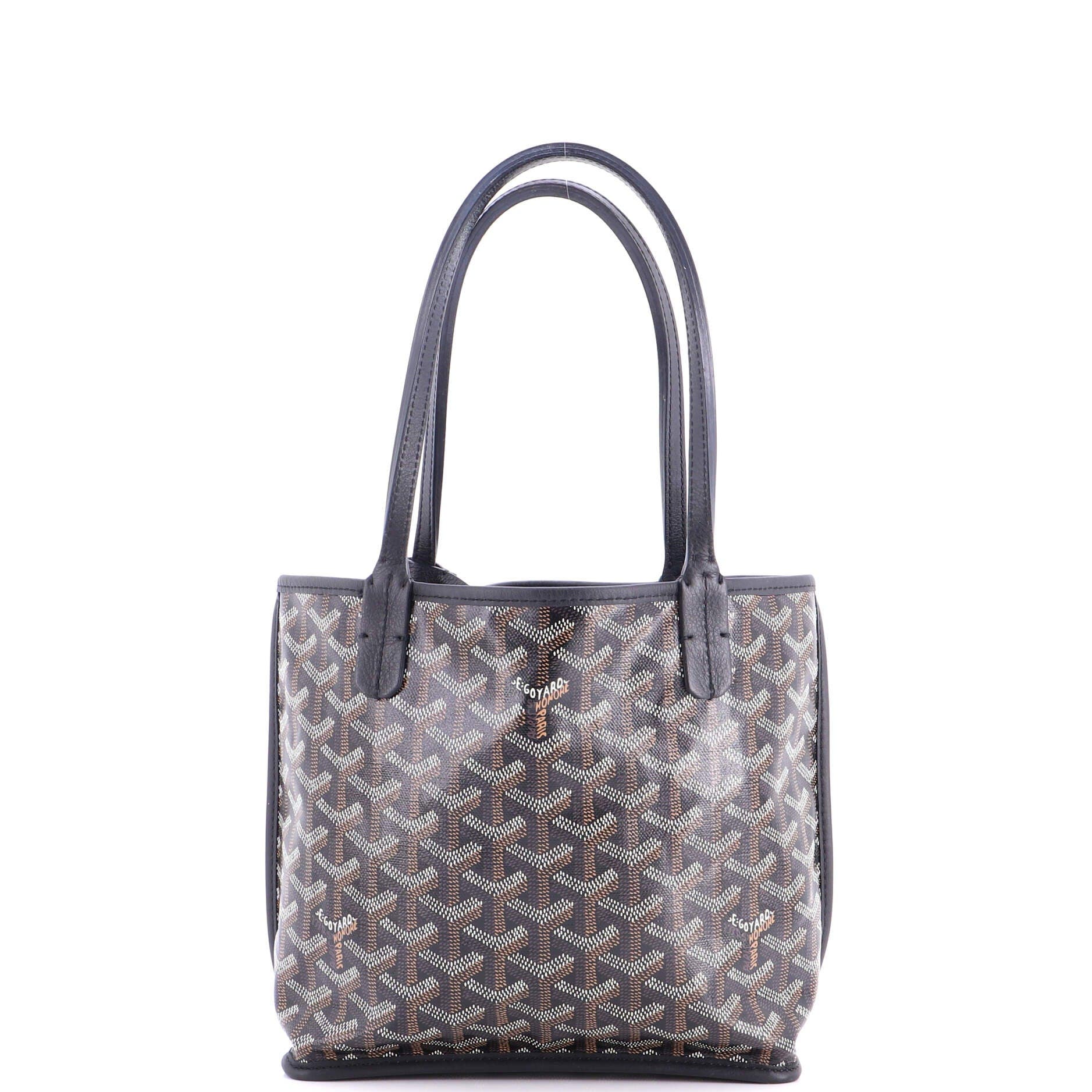 Pre-Owned Goyard Anjou Reversible Tote Coated Canvas Mini, Alternate, color, Blue