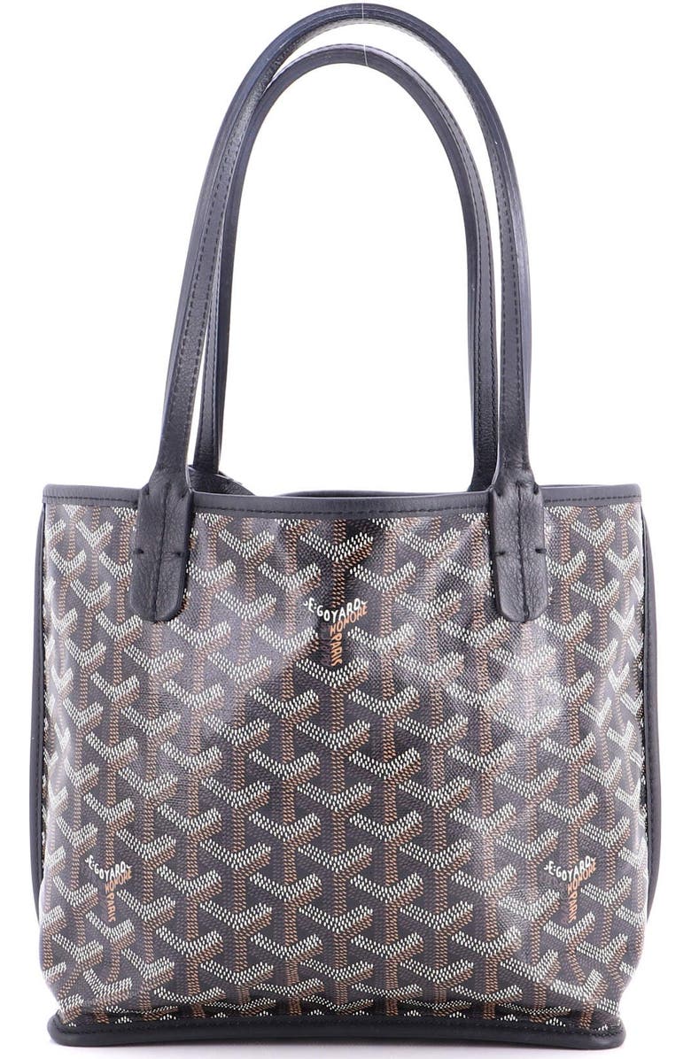 Pre-Owned Goyard Anjou Reversible Tote Coated Canvas Mini, Alternate, color, Blue
