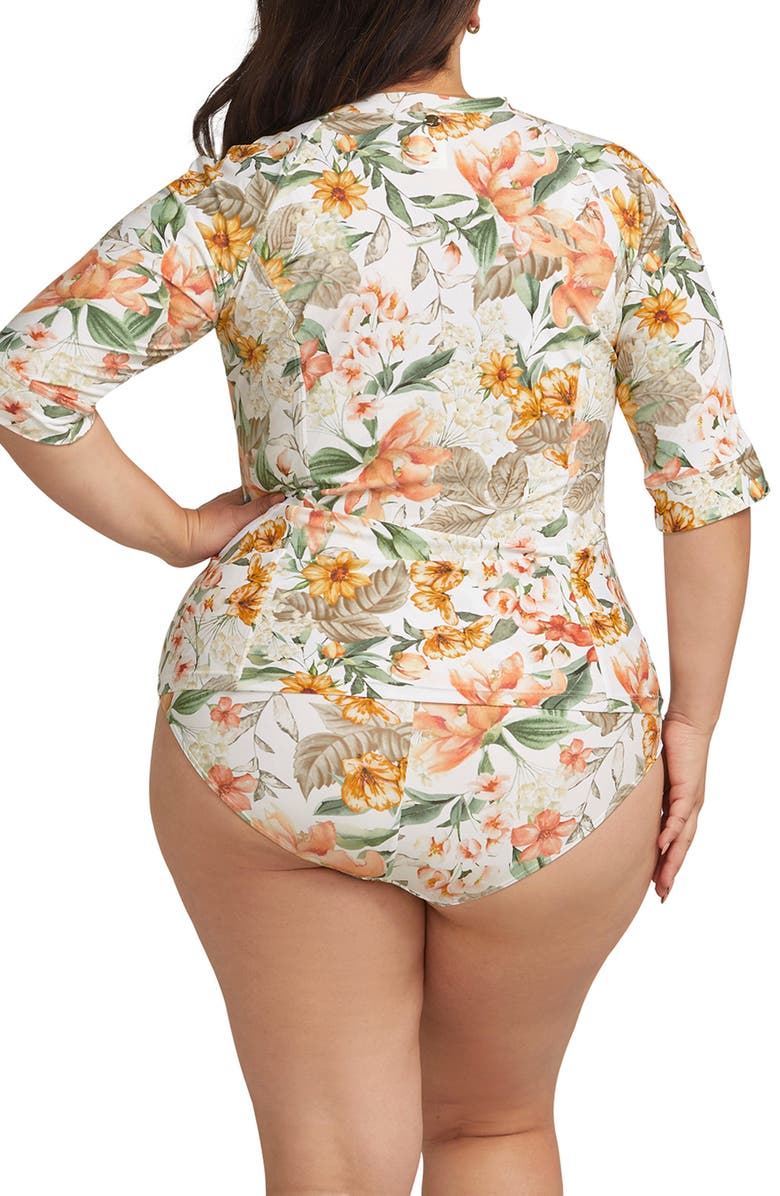 Artesands La Dolce Vita Seurat Zip Front Rashguard, Alternate, color, 