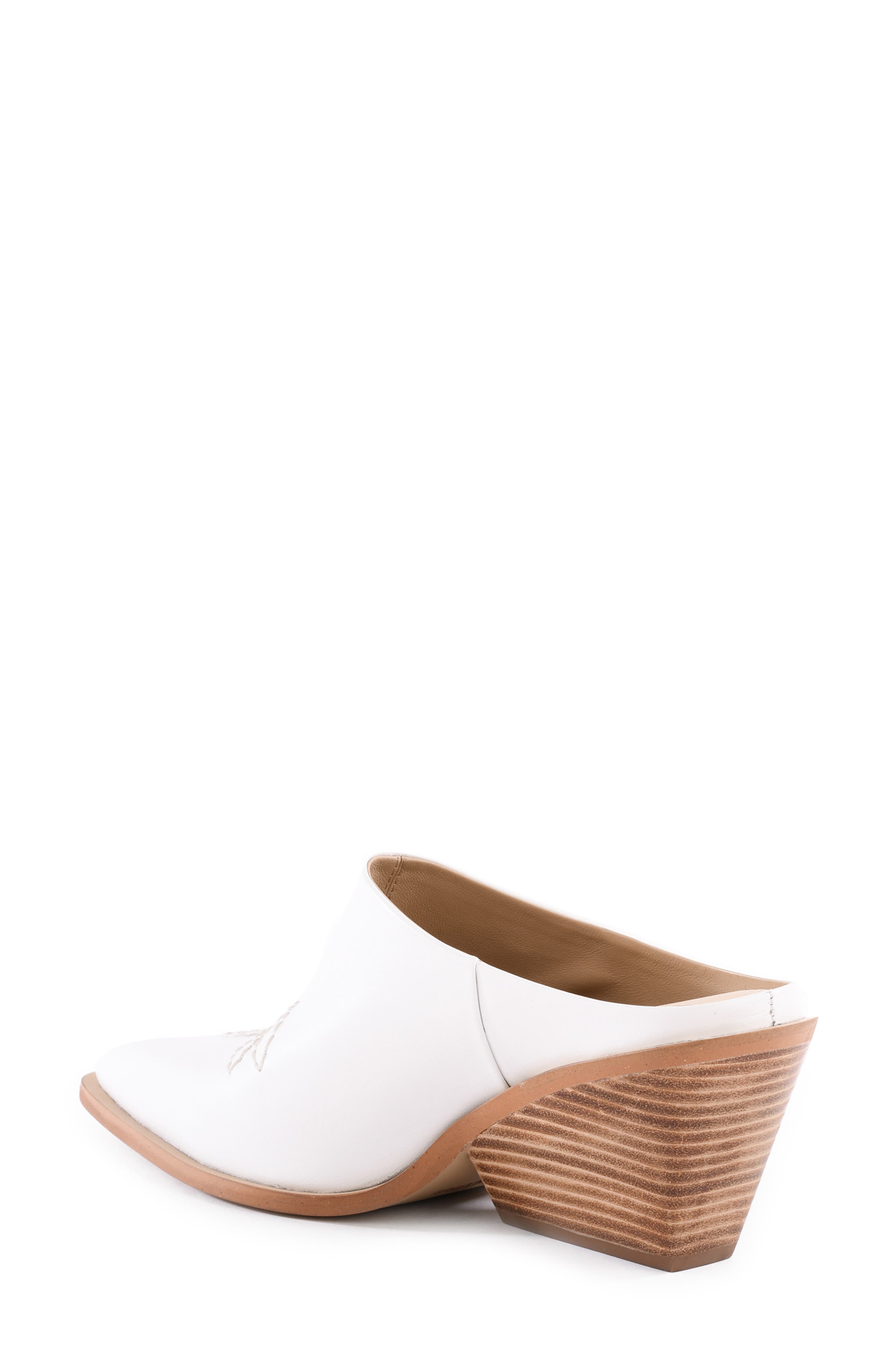 Seychelles Spirit Pointed Toe Mule, Alternate, color, White Leather