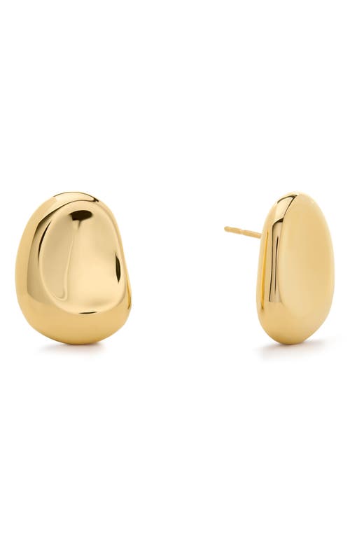 Monica Vinader Gold Aria Bold Stud Earrings In Gold