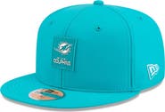 New Era Men's New Era Aqua Miami Dolphins 2025 Sideline  59FIFTY Fitted Hat