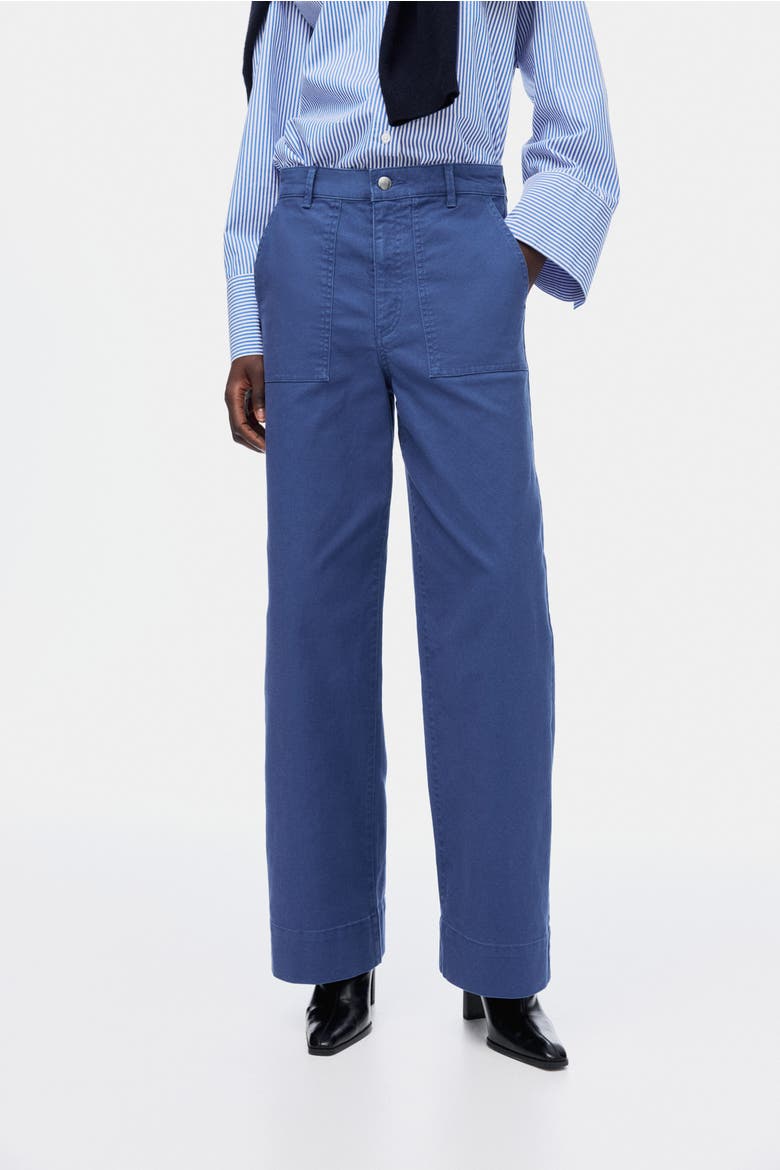 Cotton Canvas Pants, Alternate, color, Blue