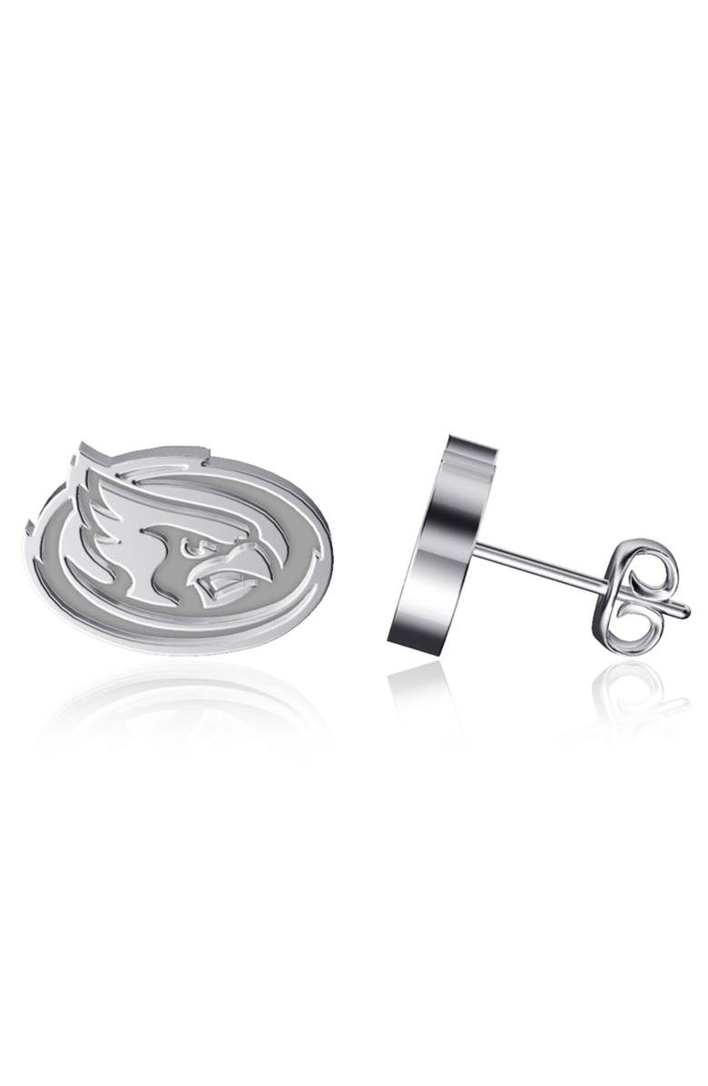DAYNA DESIGNS Iowa State Cyclones Team Logo Silver Post Earrings, Main, color, Silver