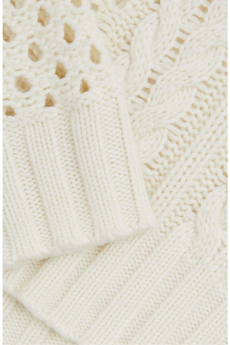 Marie Mixed Stitch Sweater, Alternate, color, IVORY