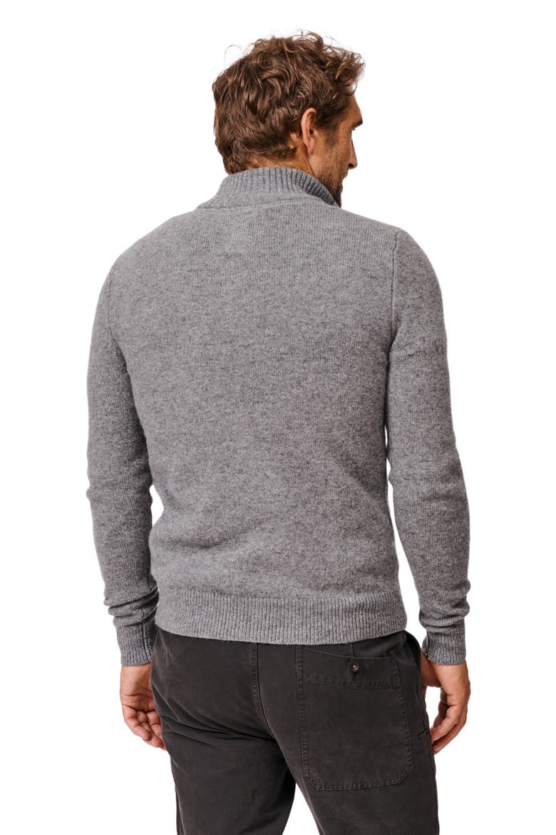 Pepper Lambswool Zip Neck Sweater, Alternate, color, Mid Grey