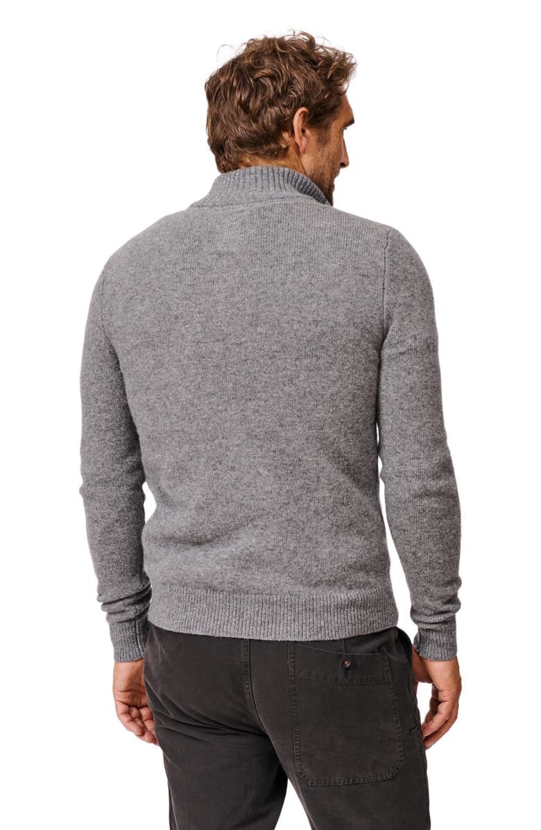 Aubin Pepper Lambswool Zip Neck Sweater, Alternate, color, Mid Grey