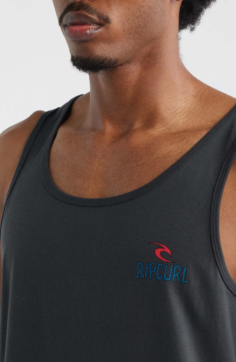 Rip Curl Shred Till Dead Cotton Graphic Tank, Alternate, color, Washed Black