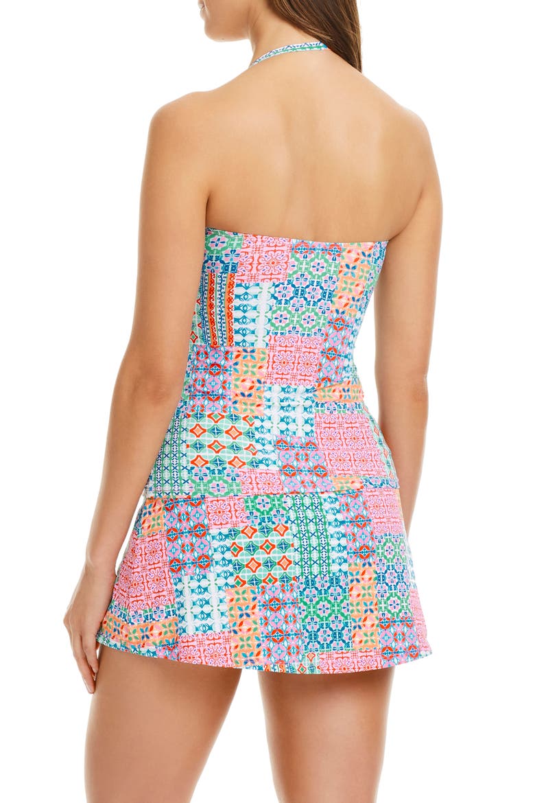 Draped Ring Bandini Tankini, Alternate, color, MULTI PINK