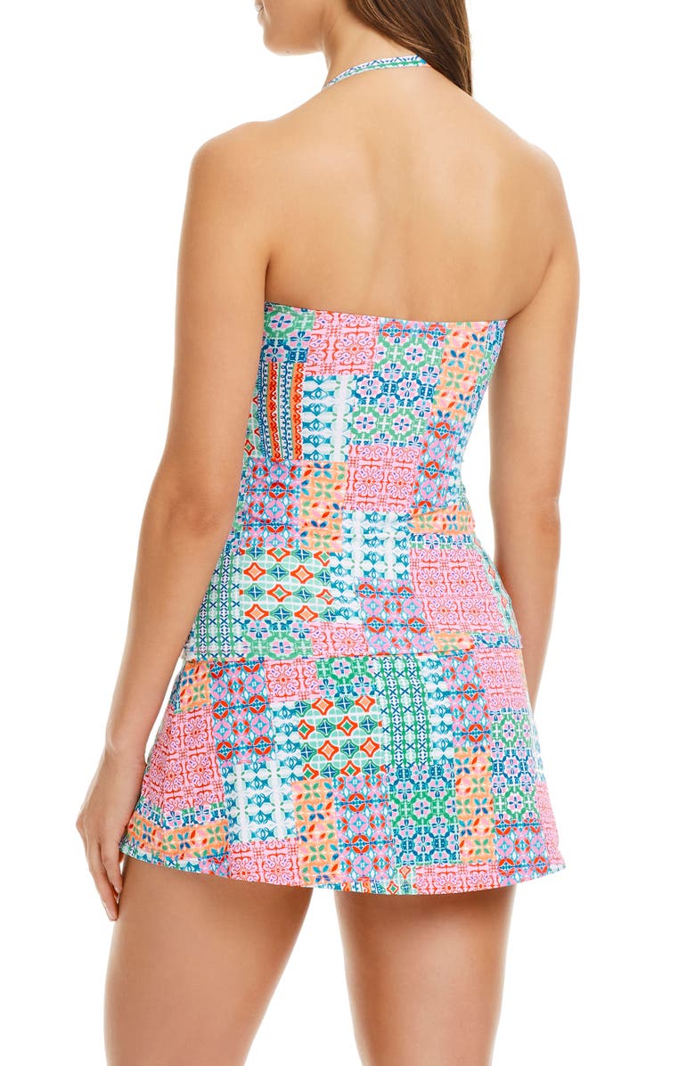 BLEU by Rod Beattie Draped Ring Bandini Tankini, Alternate, color, Multi Pink