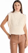 The Noli Shop Raina Cable Knit Button Sweater