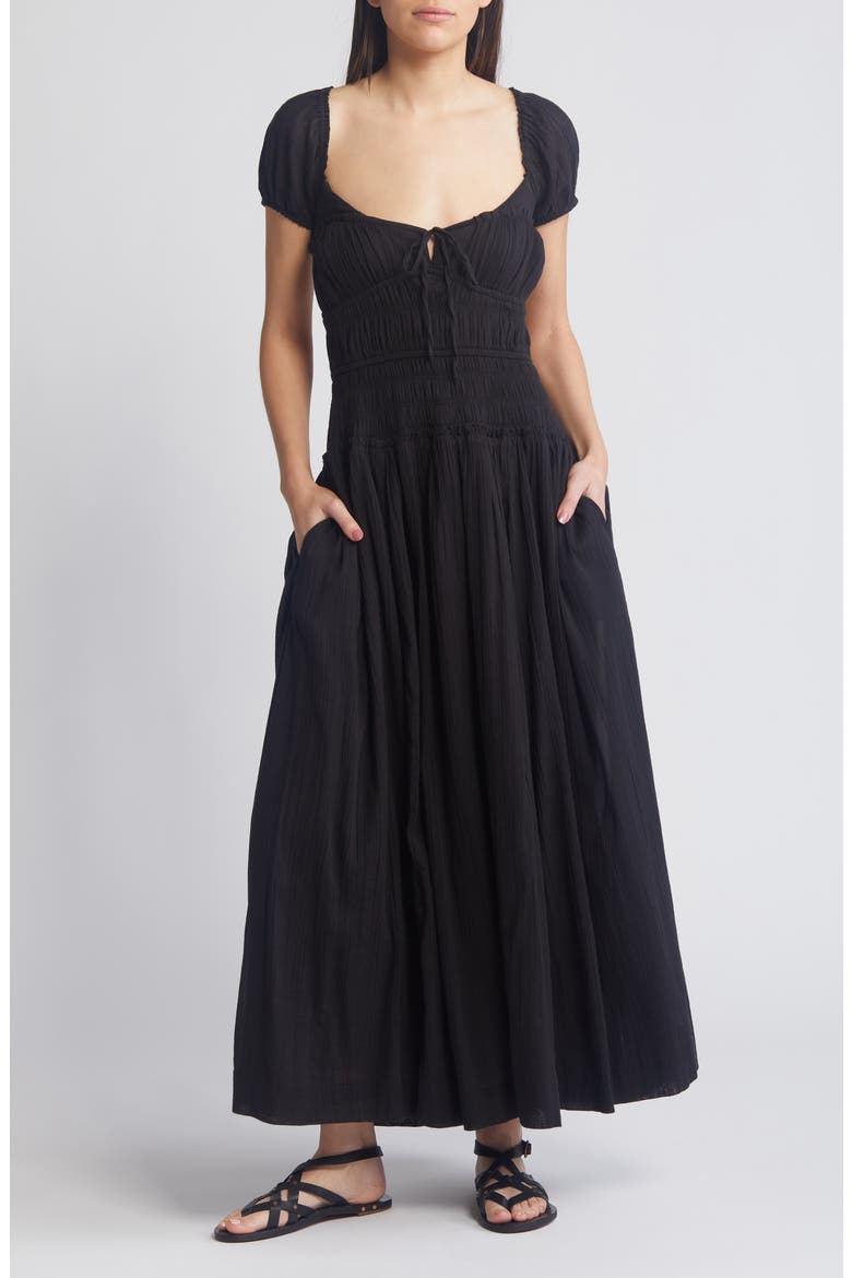 Feeling Bonita Strappy Back Maxi Dress, Main, color, BLACK