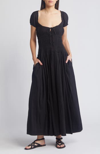 Free People Feeling Bonita Strappy Back Maxi Dress In Black