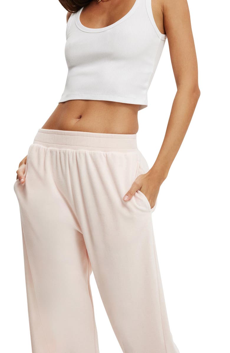 Cotton On Women's Velour Wide Leg Sweatpant, Alternate, color, 