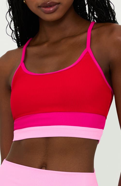 Beach Riot Eva Colorblock Bikini Top In Gumdrop Colorblock
