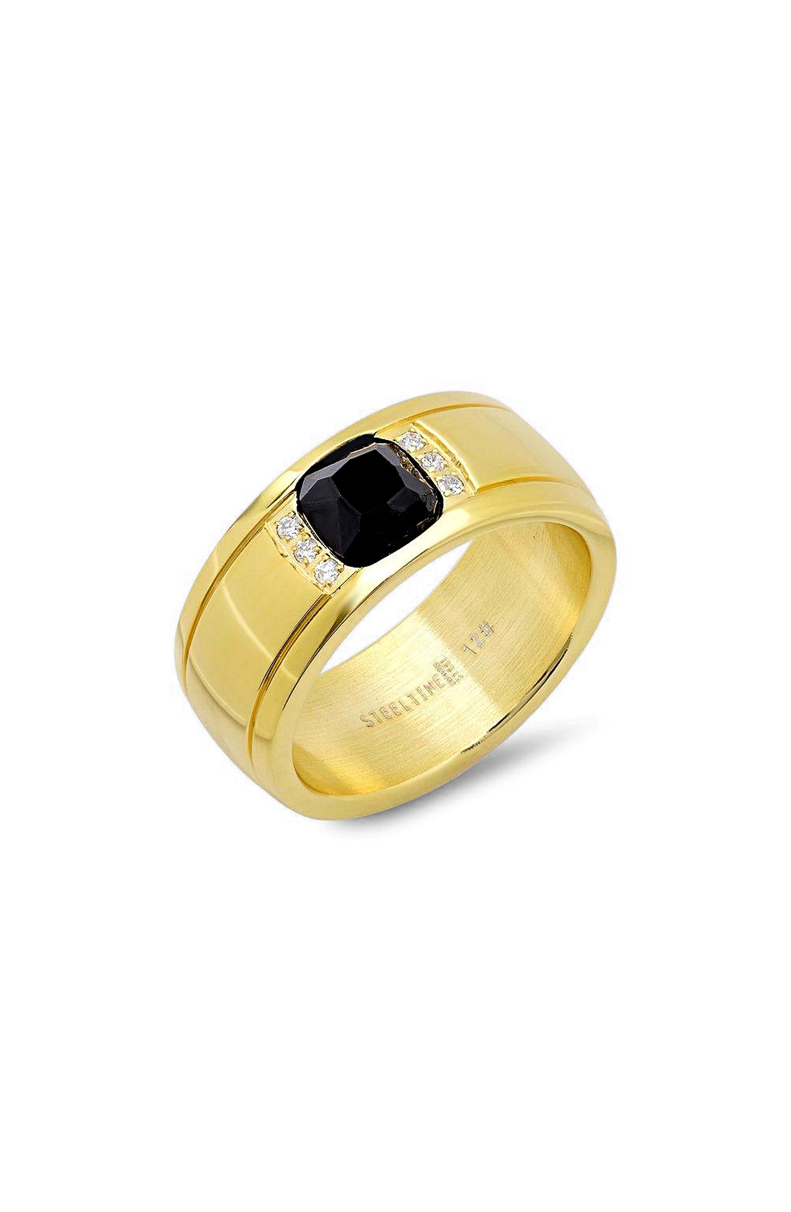 Men's 18k Gold Plated Stainless Steel Ring