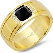 STEELTIME Men's 18k Gold Plated Stainless Steel Ring