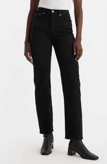 Levi's® Wedgie High Waist Straight Leg Jeans In Flash Black
