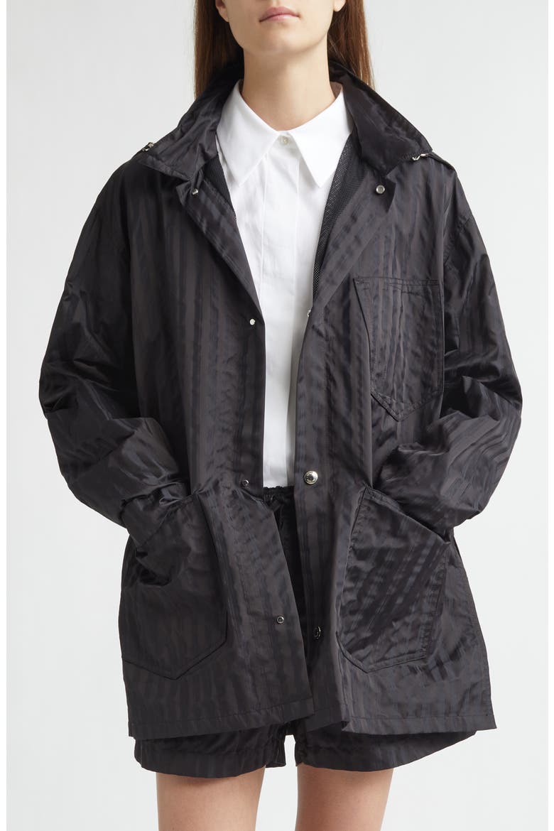 Rain Stripe Work Bag Shirt Jacket, Main, color, BLACK RAIN STRIPE
