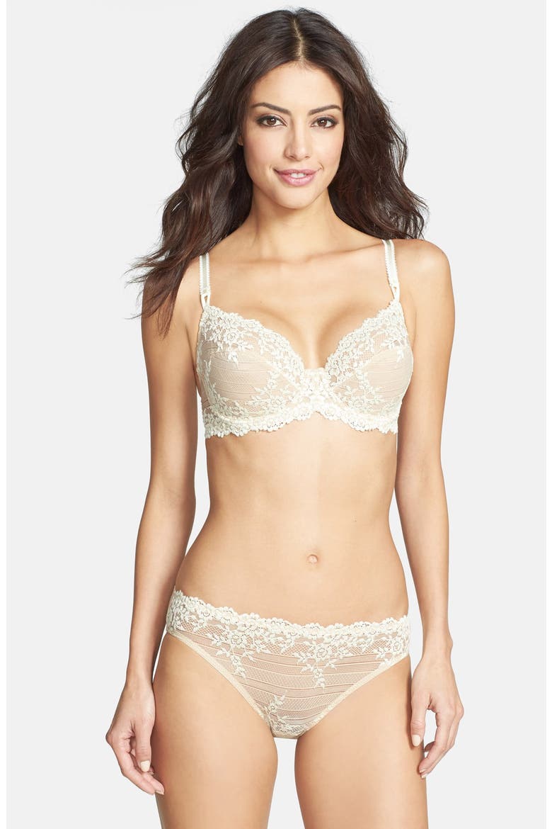 Embrace Lace® Bikini, Alternate, color, NATURALLY NUDE / IVORY