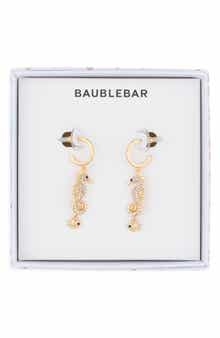 Hold Your Seahorses Drop Huggie Hoop Earrings