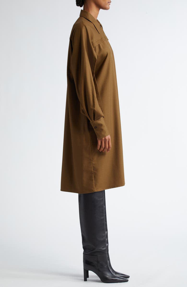 BITE Studios Lucio Split Sleeve Wool Flannel Shirtdress, Alternate, color,