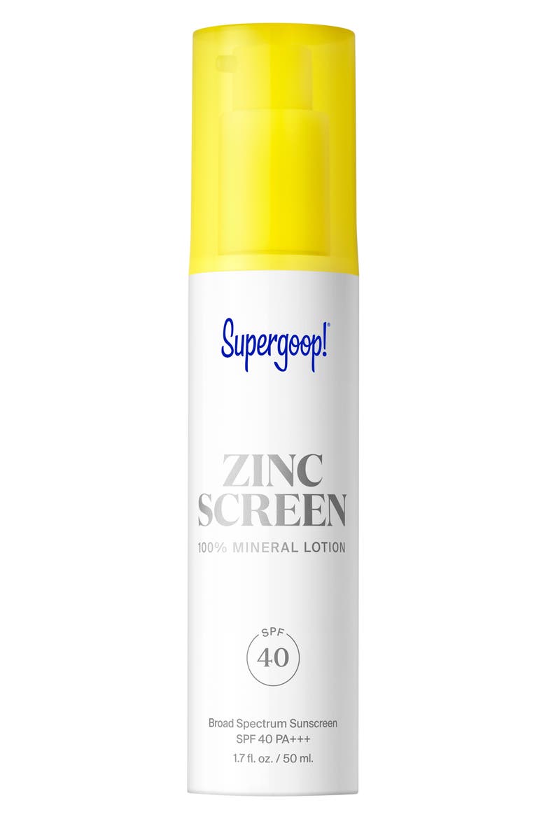 Zincscreen 100% Mineral Lotion Broad Spectrum SPF 40 Sunscreen, Main, color, NO COLOR