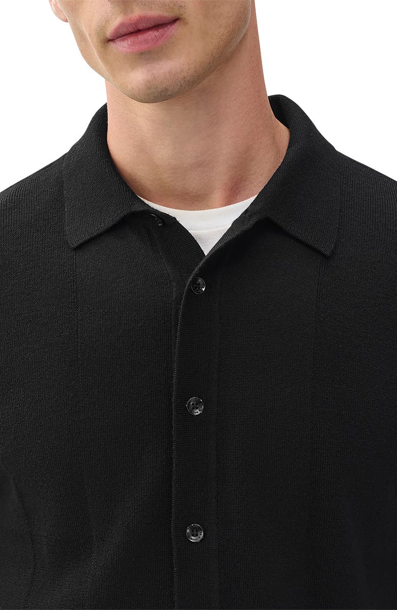 rag & bone Crawford Wool & Cashmere Cardigan, Alternate, color, Black