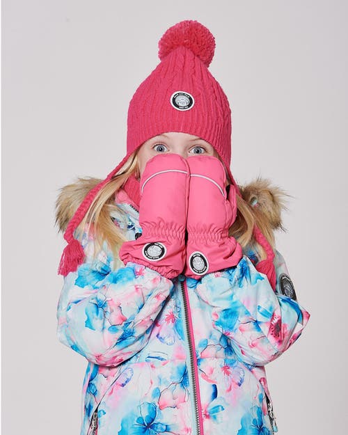Deux Par Deux Baby Girl Winter Mittens Play In Pink