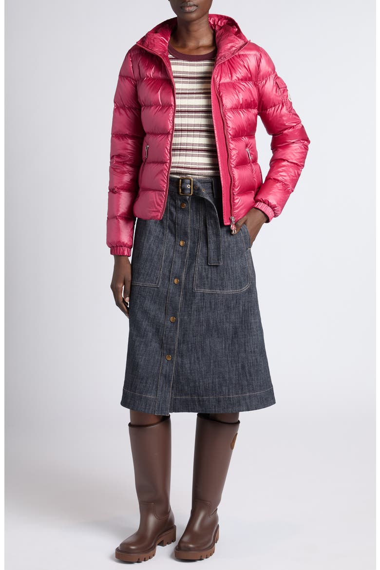 Glesse Down Puffer Jacket, Alternate, color, PINK