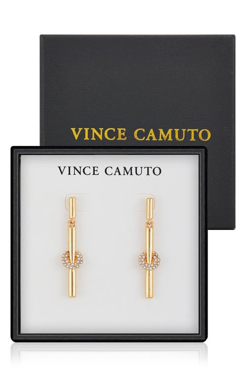 Vince Camuto Crystal Link Drop Earrings In Goldtone