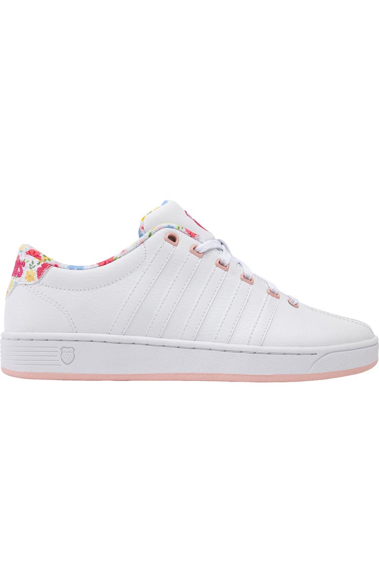K-Swiss Court Pro II CMF Leather Sneaker, Alternate, color, White/ Raspberry Sorbet