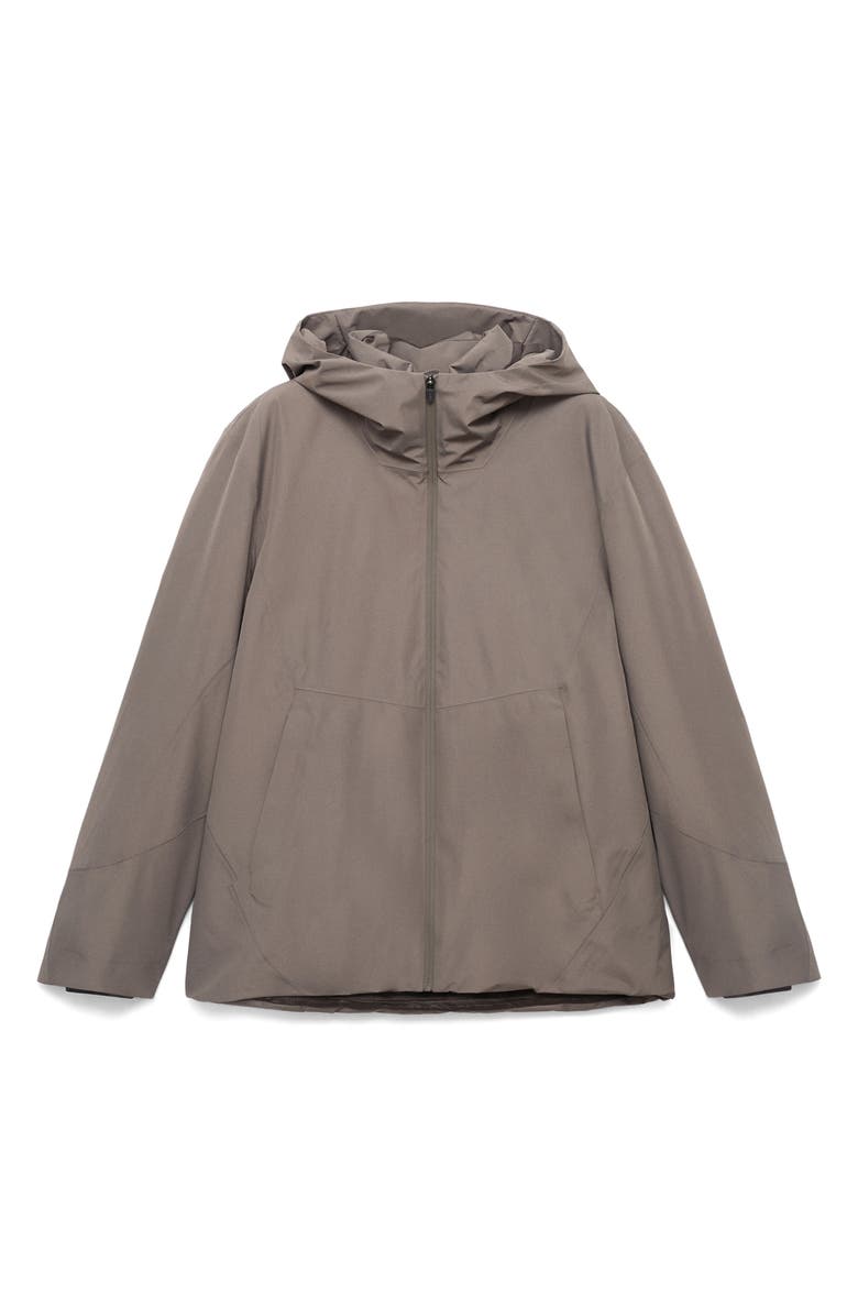 MANGO Water Repellent Thermolite<sup>®</sup> Zip Hoodie, Alternate, color, Medium Brown