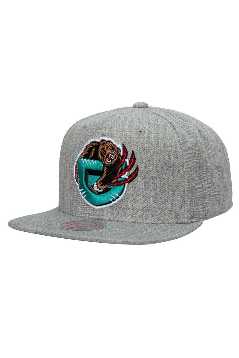 Men's Mitchell & Ness Heather Gray Vancouver Grizzlies Hardwood Classics 2.0 Snapback Hat, Main, color, Heather Gray