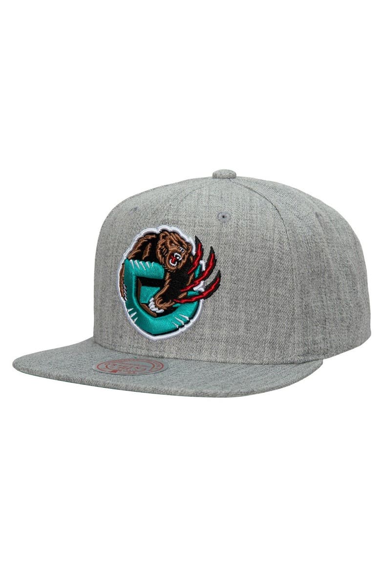 Mitchell & Ness Men's Mitchell & Ness Heather Gray Vancouver Grizzlies Hardwood Classics 2.0 Snapback Hat, Main, color, Heather Gray