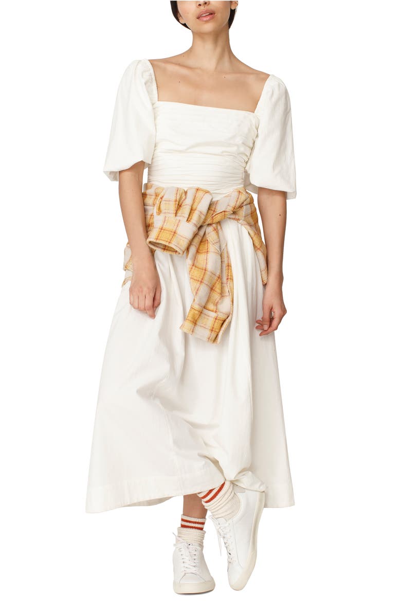 Free People free-est Ain't She a Beaut Puff Sleeve Ruched Dress, Main, color, 