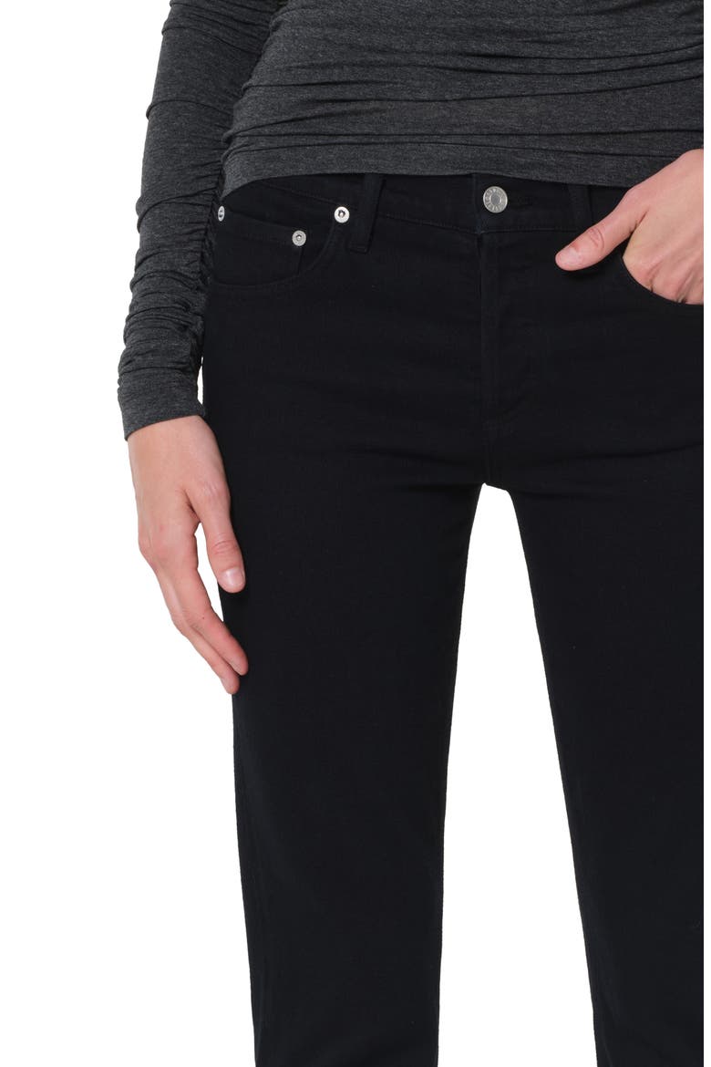 Cocktail Mid Rise Ankle Slim Straight Leg Jeans, Alternate, color, IMMERSION BLACK