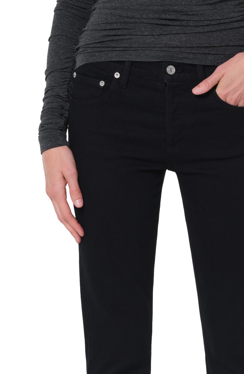 AGOLDE Cocktail Mid Rise Ankle Slim Straight Leg Jeans, Alternate, color, Immersion Black