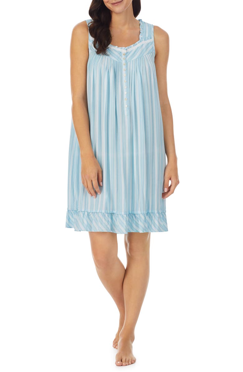 Eileen West Stripe Short Nightgown, Main, color, 