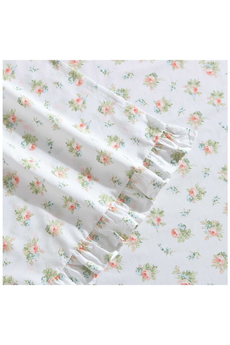 Roseford 4-Piece Cotton Sheet Set, Alternate, color, PASTEL ORANGE