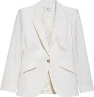 McQueen Single Breasted Wool Martingale Blazer
