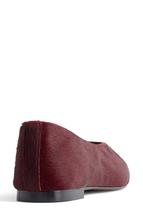 Madewell The Mylie Genuine Haircalf Ballet Flat In Burgundy